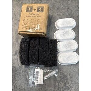 Water Fountain 4-PACK Replacement Filters for SS Pet Water Dispensers